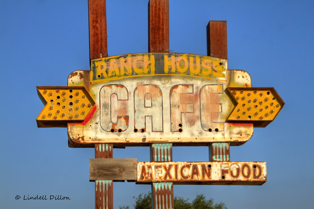 Ranch House Cafe vintage roadside sign